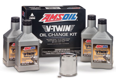 AMSOIL V-Twin Oil Change Kit for Harley Davidson Motorcycle